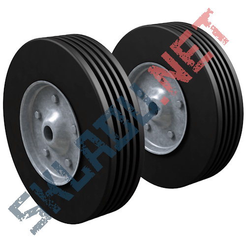 Комплект литых колес для двухколесных тележек диаметром 200 мм Китай в Липецке